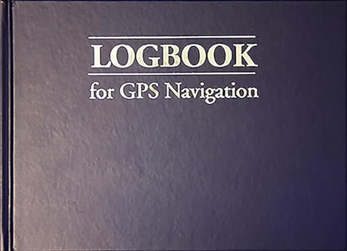 Dark blue logbook cover with gold text: "LOGBOOK for GPS Navigation".