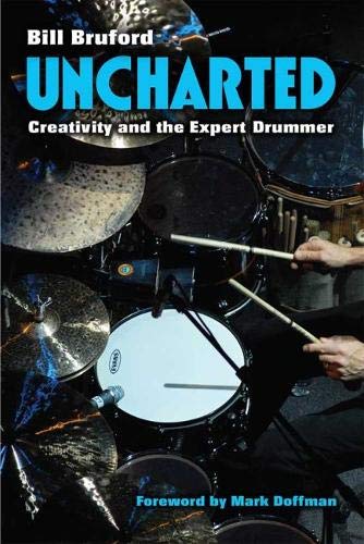 Book cover featuring drummer Bill Bruford and a drum kit.