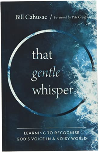 Book cover: “That Gentle Whisper” with blue and white swirling design.