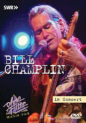 Bill Champlin performing live with a guitar, DVD cover art.