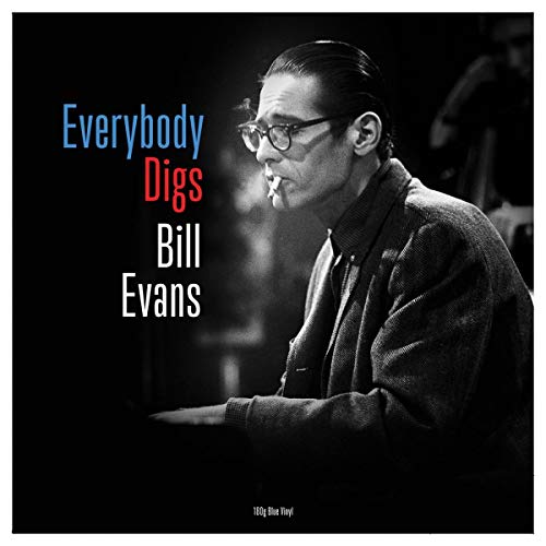 Black and white album cover featuring jazz pianist Bill Evans.
