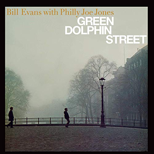 Album cover for Bill Evans’ “Green Dolphin Street” featuring a foggy street scene.
