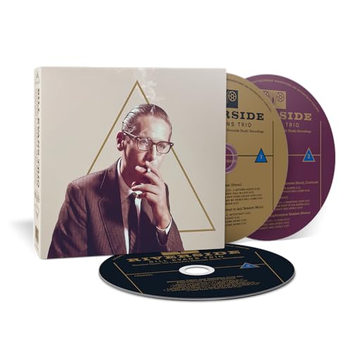 CD packaging featuring a portrait of pianist Bill Evans with two discs.