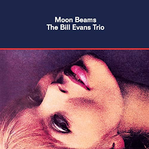 CD cover for Bill Evans Trio’s “Moon Beams” featuring a close-up face.