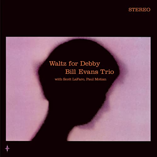 Album cover for Bill Evans’ “Waltz for Debby” with a silhouetted head.