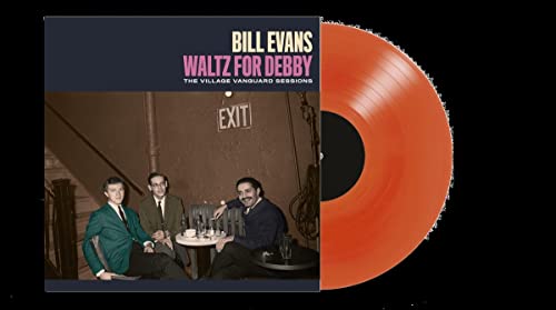 Bill Evans “Waltz For Debby” vinyl record with red disc and cover art.