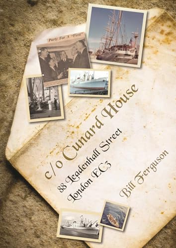 Vintage-style cover with photos of ships and address details.