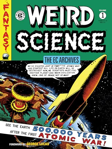 Vintage comic book cover: “Weird Science,” featuring a rocket and Earth.