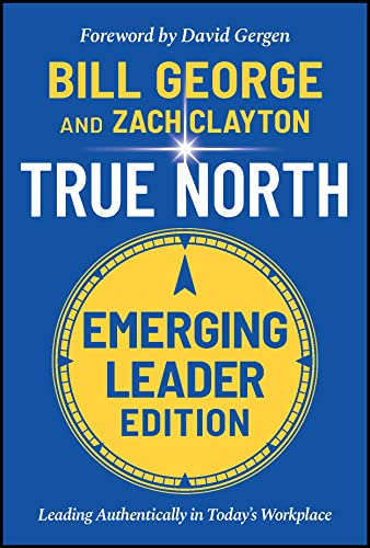 Book cover: "True North" by Bill George and Zach Clayton, blue and yellow design.