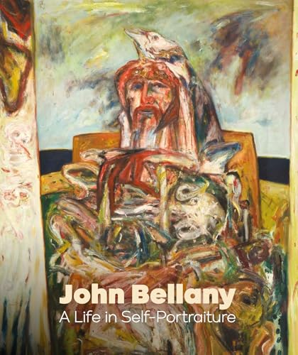 Expressive, textured painting of a man with a bird on his head.
