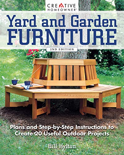 Book cover featuring a wooden bench and table set in a garden.