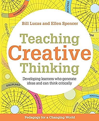Book cover: "Teaching Creative Thinking" with colorful radial diagrams.
