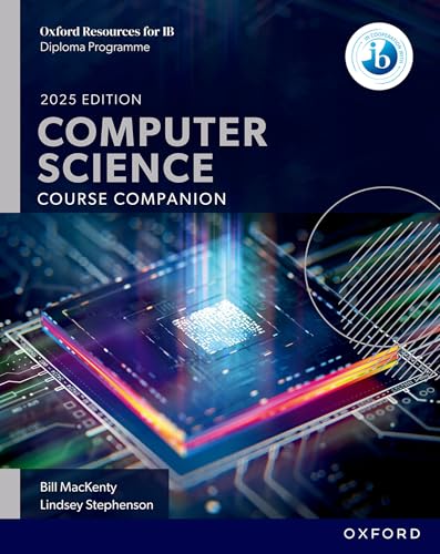 Oxford IB Diploma Programme Computer Science Course Companion 2025 textbook cover with circuit board graphic.
