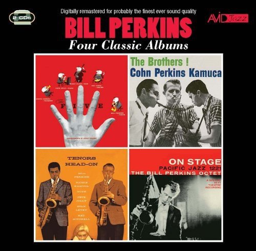 CD cover for Bill Perkins’ four classic jazz albums compilation.