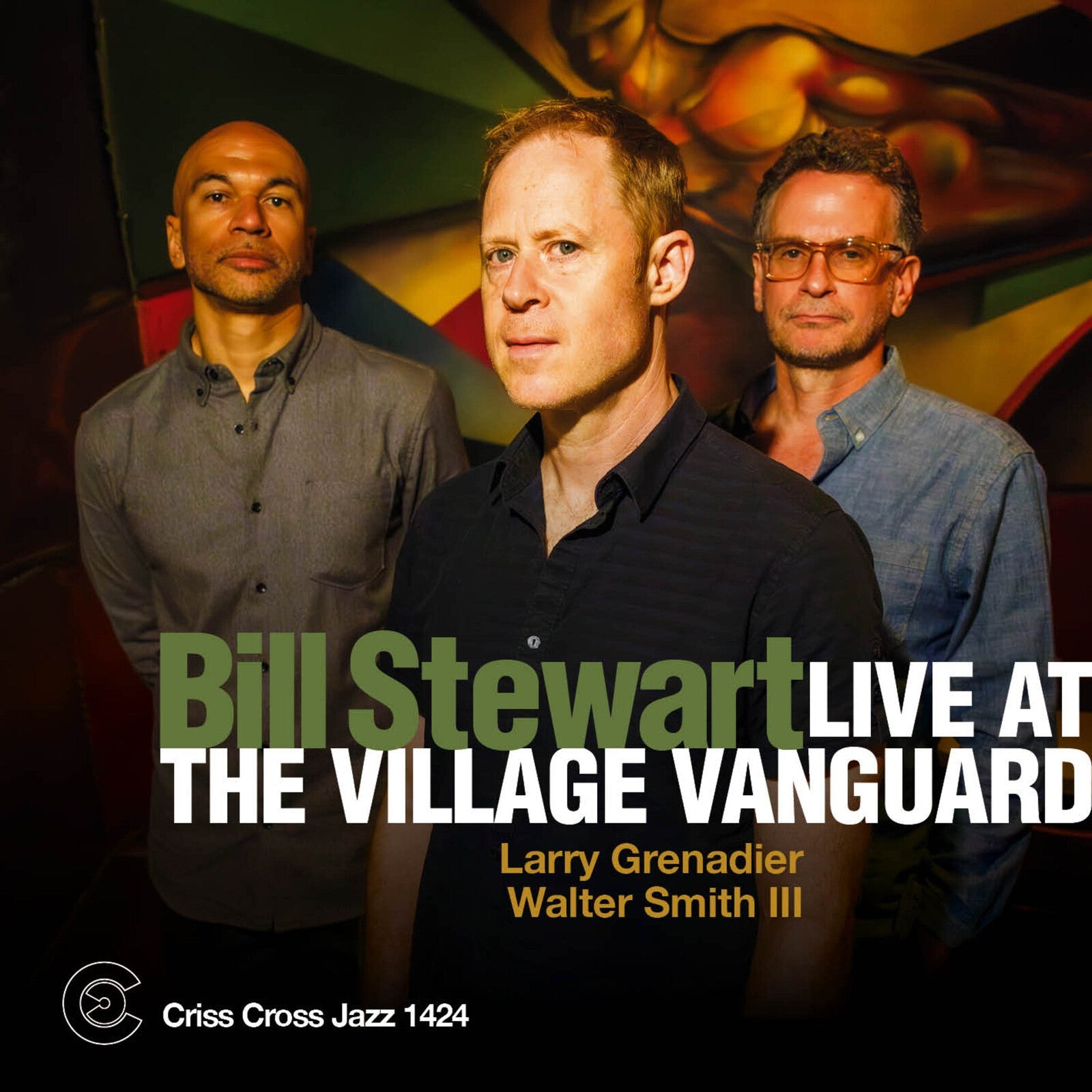 CD cover featuring three men and text: "Bill Stewart - Live At The Village Vanguard.
