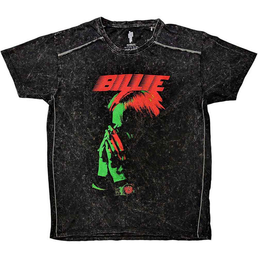 Medium fit t-shirt featuring Billie Eilish’s hands covering her face.