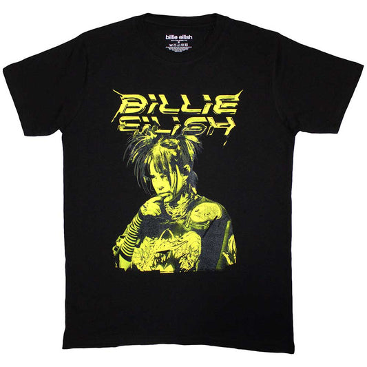 Medium fit t-shirt with an illustration of Billie Eilish.