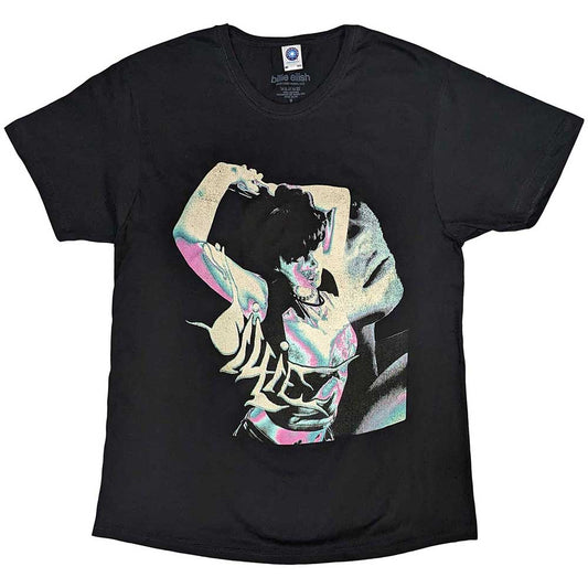 Black t-shirt featuring a portrait of Billie Eilish, size XX-Large.