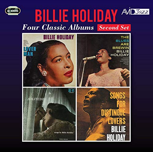 CD cover featuring four vintage Billie Holiday album artworks arranged in a grid.