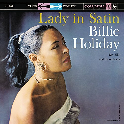 Album cover for Billie Holiday’s “Lady in Satin” featuring her portrait.