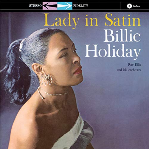 Album cover for Billie Holiday’s “Lady in Satin” featuring her portrait.
