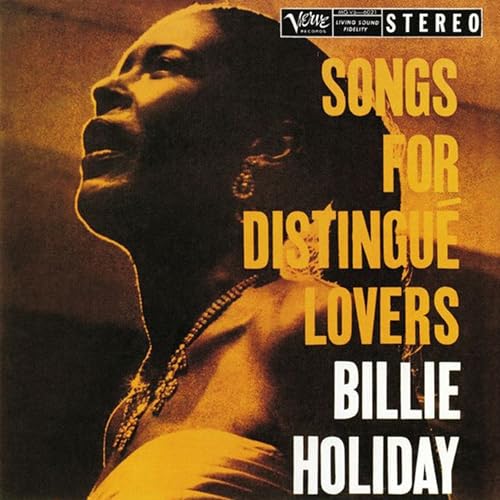 Album cover featuring a side profile of Billie Holiday in golden-brown tones.