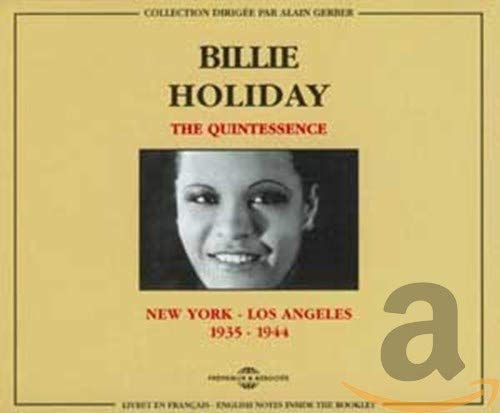 CD cover for Billie Holiday’s “The Quintessence” with her portrait.