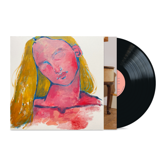 Vinyl record with cover art depicting a painted portrait of a woman.