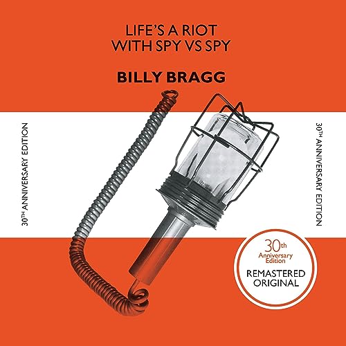 Billy Bragg album cover: orange background with a work light and text.