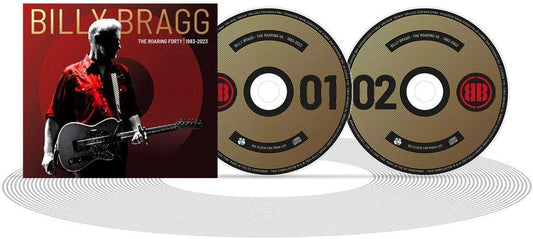 Billy Bragg album cover, "The Roaring Forty 1983-2023" deluxe CD edition.