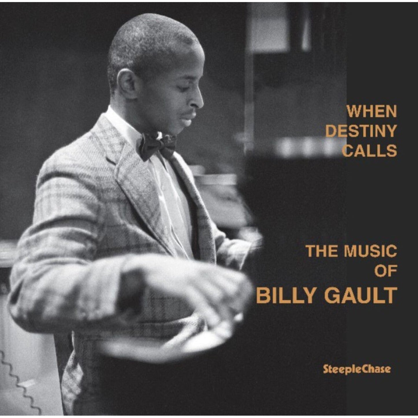 Black and white album cover featuring Billy Gault in a suit.