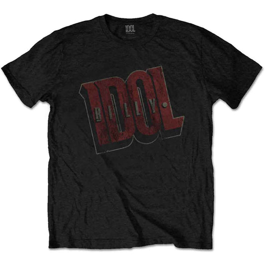 Black t-shirt with distressed red "IDOL" logo print on the chest.