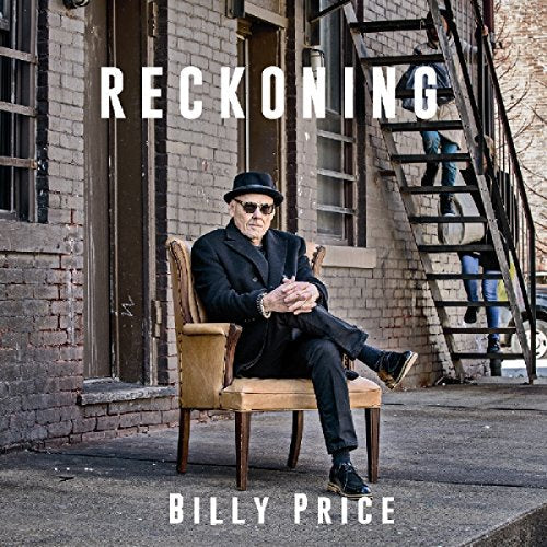 Billy Price album cover: man in hat seated in chair outdoors.