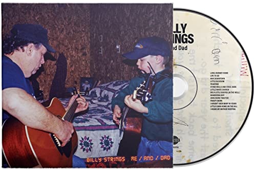 CD cover featuring Billy Strings and his father playing guitars.