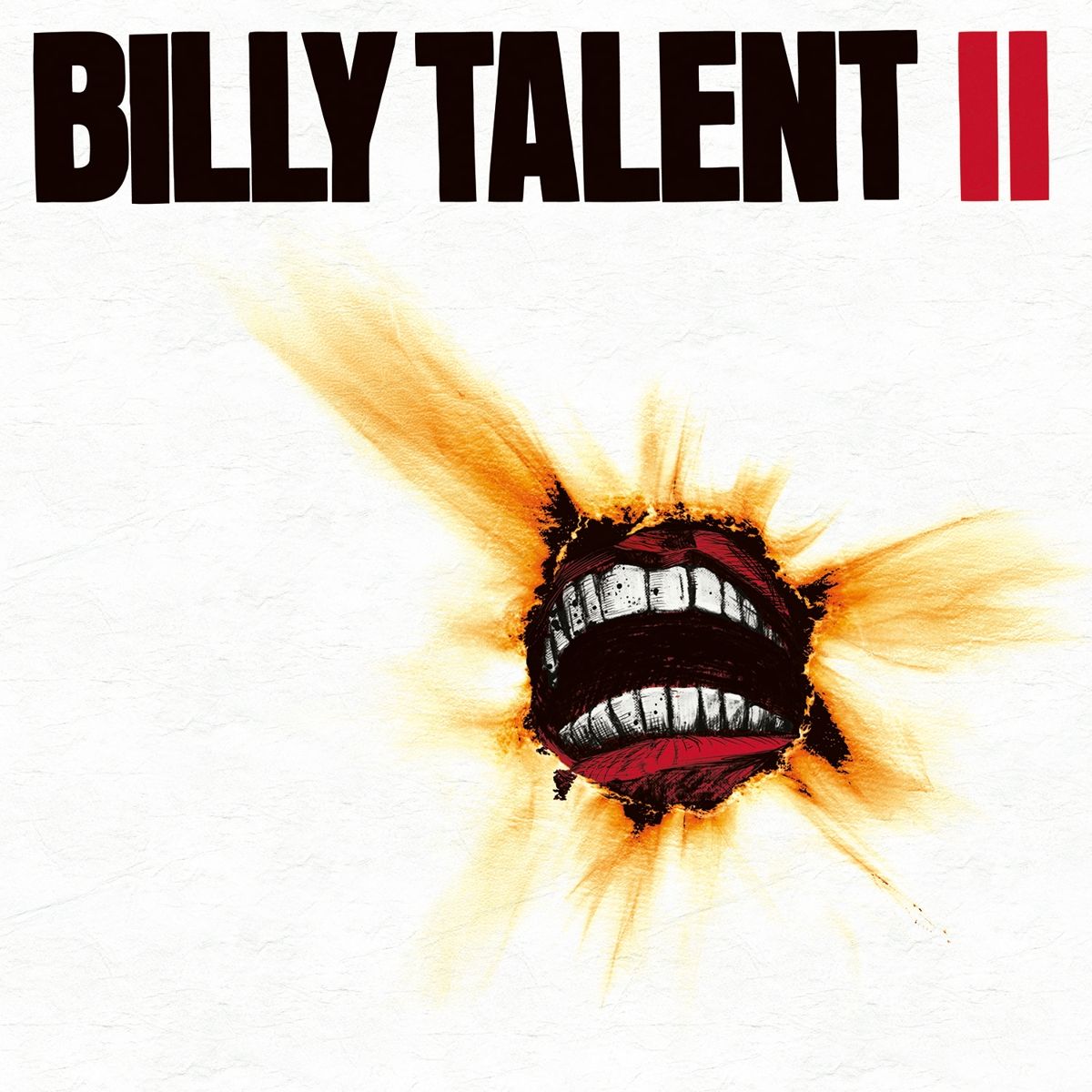Billy Talent II album cover: a screaming mouth with sunburst rays.
