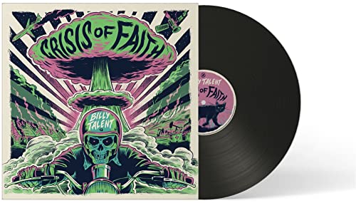 Billy Talent Crisis of Faith vinyl record with illustrated cover art featuring a skull motorcyclist.