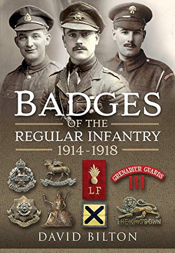 Book cover: soldiers and military badges from World War I.