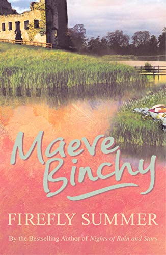Book cover: “Firefly Summer” by Maeve Binchy, woman on a bridge.