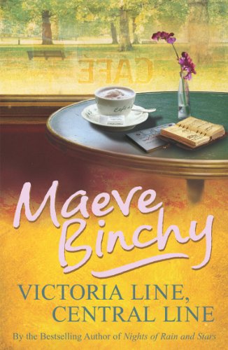 Book cover with coffee cup, name “Maeve Binchy”, and title “Victoria Line, Central Line”.