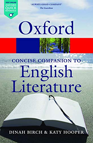 Book cover: "The Concise Oxford Companion to English Literature," open to pages.