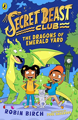 Book cover: children with dragons and a London cityscape.