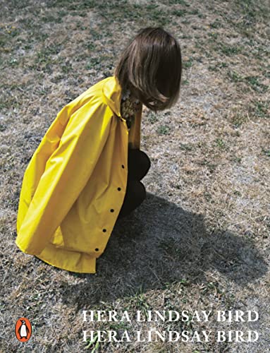 Book cover: woman in yellow raincoat looking down at ground.