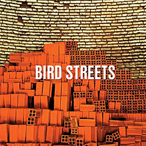 CD cover with a textured orange and brown cityscape design.