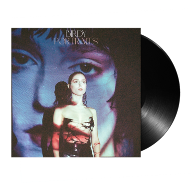 Birdy's "Portraits" vinyl record with a blurred portrait cover art.