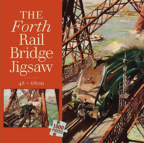 Forth Rail Bridge jigsaw puzzle featuring a steam train and bridge detail.