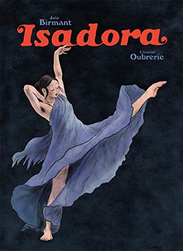 Illustration of a dancer in a flowing blue dress, mid-leap.