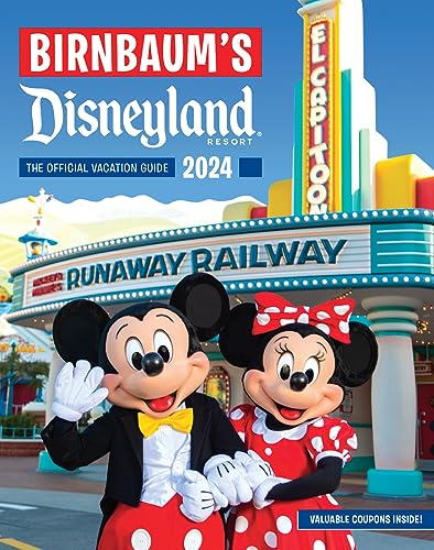 2024 Disneyland vacation guide cover with Mickey and Minnie Mouse.