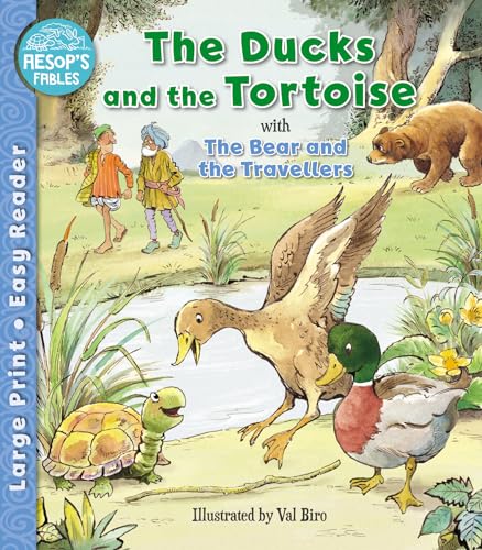 Book cover depicting ducks, a tortoise, a bear, and two travellers.
