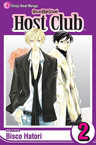 Cover art for Ouran High School Host Club volume 2 featuring two male anime characters.
