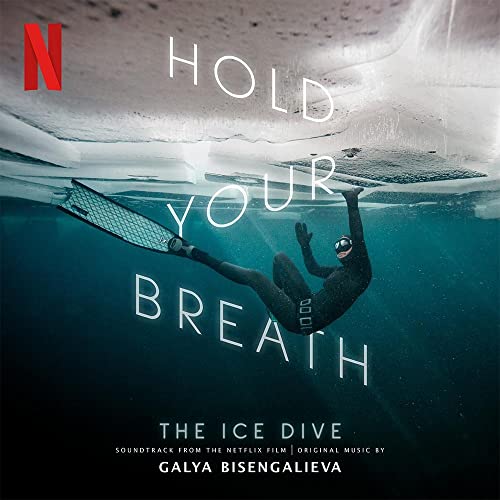 Underwater freediver with fins, album cover for "Hold Your Breath: The Ice Dive.